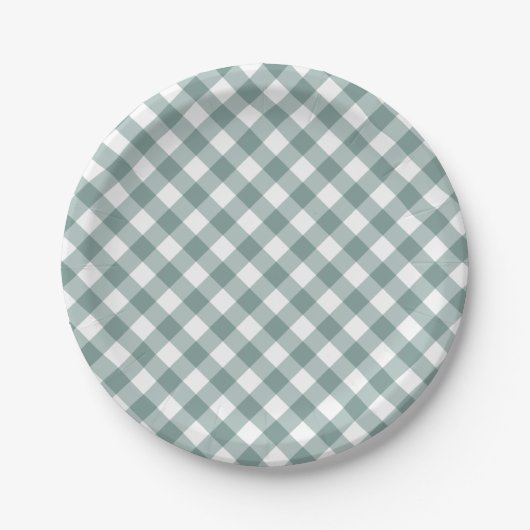 Gingham - Rustic Autumn Herfst Baby shower | Papieren Bordje (Voorkant)