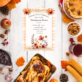Gingham Rustic Thanksgiving Uitnodiging