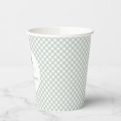 Gingham sage groene boog stropdas schattig baby sh papieren bekers (Links)
