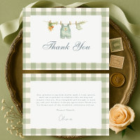 Gingham Salie Groen Lokale Groei Baby Shower