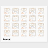 Gingham Silly Goose Baby Shower Vierkante Sticker (Vel)