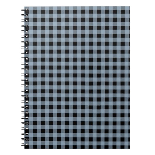 Gingham Slate en Black Notitieboek (Voorkant)