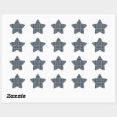 Gingham Slate en Black Ster Sticker (Vel)