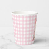 Gingham Some Bunny Is Jarig Papieren Bekers (Rechts)