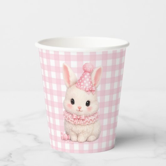Gingham Some Bunny Is Jarig Papieren Bekers (Voorkant)