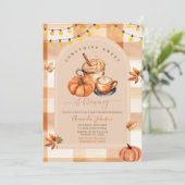 Gingham Something Sweet is het brouwen van Baby sh Kaart (Staand voorkant)