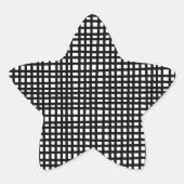 gingham ster jongen sticker (Voorkant)