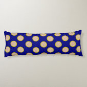 Gingham Stippen, Blue Body Pillow Lichaamskussen (Achterkant)