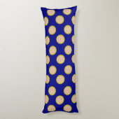 Gingham Stippen, Blue Body Pillow Lichaamskussen (Achterkant (Verticaal))