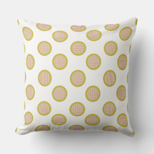 Gingham Stippen, Witte Buitenkussen