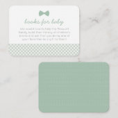 Gingham stropdas groene baby shower omhullingskaar plaatskaartje (Voorkant / Achterkant)