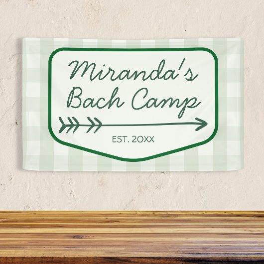 Gingham Summer Bach Camp Green Bachelorette Spandoek
