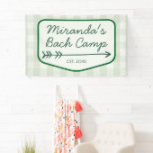 Gingham Summer Bach Camp Green Bachelorette Spandoek (Insitu)