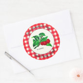 Gingham Sweet Cherry Handmade Soap Label (Envelop)