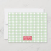 Gingham Teacher Apple Gift Notitiekaartje (Achterkant)