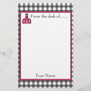 Gingham Teacher Stationery Briefpapier