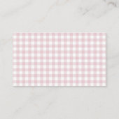 Gingham Teddy Bear Baby shower Boek Aanvraag Informatiekaartje (Achterkant)