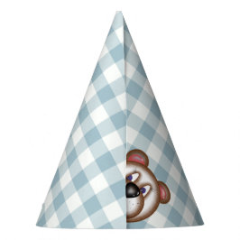Gingham Teddy Bear Picnic Party pet Feesthoedjes