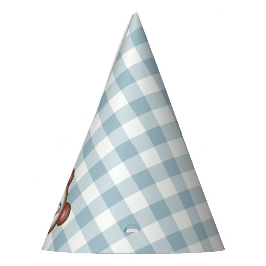 Gingham Teddy Bear Picnic Party pet Feesthoedjes (Links)