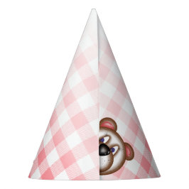 Gingham Teddy Bear Picnic Party pet Feesthoedjes