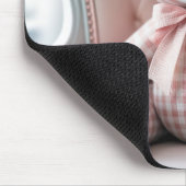 Gingham Teddybeer Op Een Stoel Muismat (Hoek)