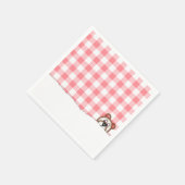 Gingham Teddybeer Picknick Servet (Hoek)