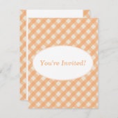 Gingham uitnodiging (Voorkant / Achterkant)