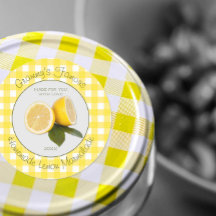 Gingham Uw beroemde aangepaste Lemon Marmalade-eti