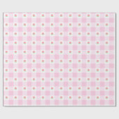 Gingham Verpakkingspapier Pastel Roze met Tulp Cadeaupapier (Vlak)
