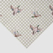 Gingham Vloeipapier met Wilde Eend Tissuepapier (Detail)