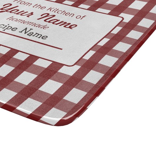 Gingham-voedseletiket Snijplank (Hoek)