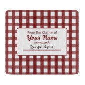 Gingham-voedseletiket Snijplank (Voorkant)