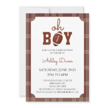 Gingham Voetbal Baby Shower