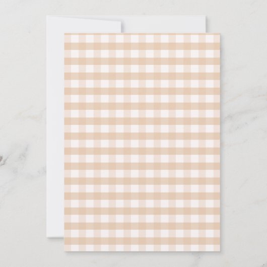 Gingham was bedoeld als uitnodiging voor een bruid (Achterkant)