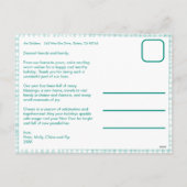 Gingham Wavy Green Christmas Custom 3 Foto Feestdagenkaart (Achterkant)