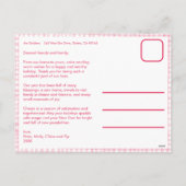 Gingham Wavy Pink Christmas Custom 3 Foto Feestdagenkaart (Achterkant)