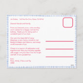 Gingham Wavy Roze Blauw Kerstmis Custom 3 Foto Feestdagenkaart (Achterkant)