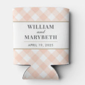 Gingham Wedding Blikjeskoeler (Achterkant)