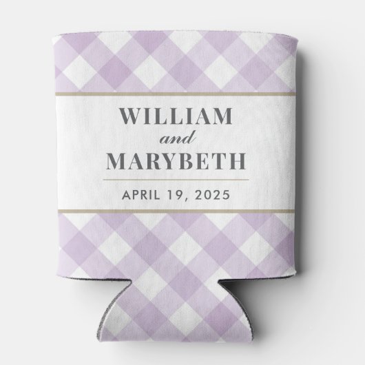 Gingham Wedding Blikjeskoeler (Achterkant)