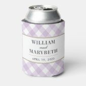 Gingham Wedding Blikjeskoeler (Blikje Achterkant)