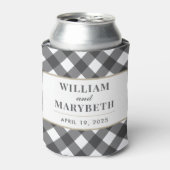 Gingham Wedding Blikjeskoeler (Blikje Voorkant)