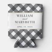 Gingham Wedding Blikjeskoeler (Voorkant)