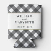 Gingham Wedding Blikjeskoeler (Achterkant)