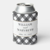 Gingham Wedding Blikjeskoeler (Blikje Achterkant)