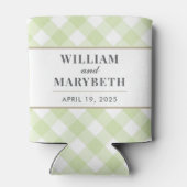 Gingham Wedding Blikjeskoeler (Achterkant)