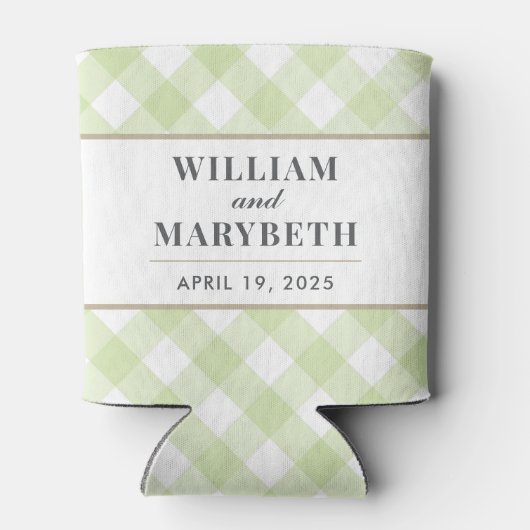Gingham Wedding Blikjeskoeler (Achterkant)