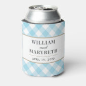 Gingham Wedding Blikjeskoeler (Blikje Achterkant)