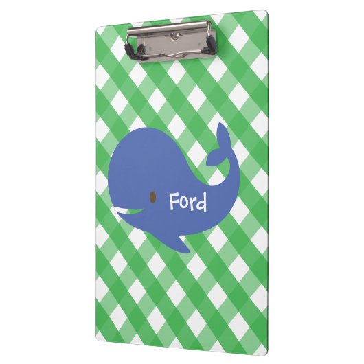 Gingham Whale - Aangepast klembord (Links)