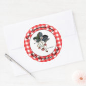 Gingham Wild Strawberry Handmade Soap Label (Envelop)