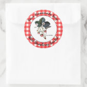 Gingham Wild Strawberry Handmade Soap Label (Tas)